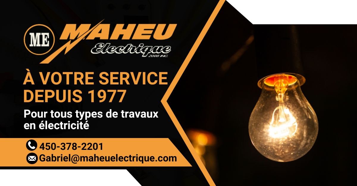 Bannière LES INSTALLATIONS ÉLECTRIQUES MAHEU