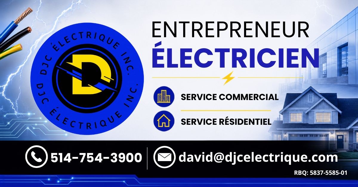 Bannière DJC Électrique inc.